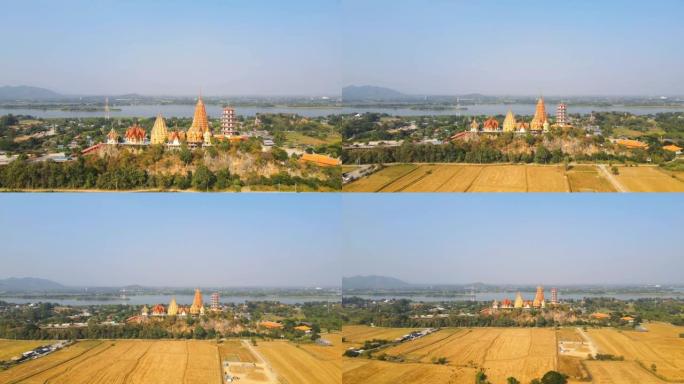 泰国北碧府虎洞寺或Wat Tham Sua景观区景观很受游客和外国人欢迎