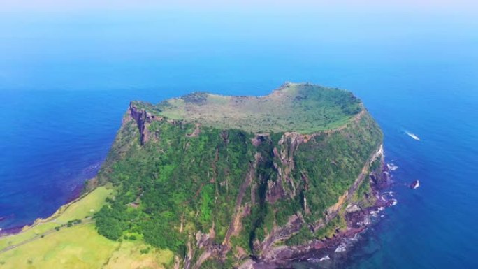 韩国济州岛的无人机视图