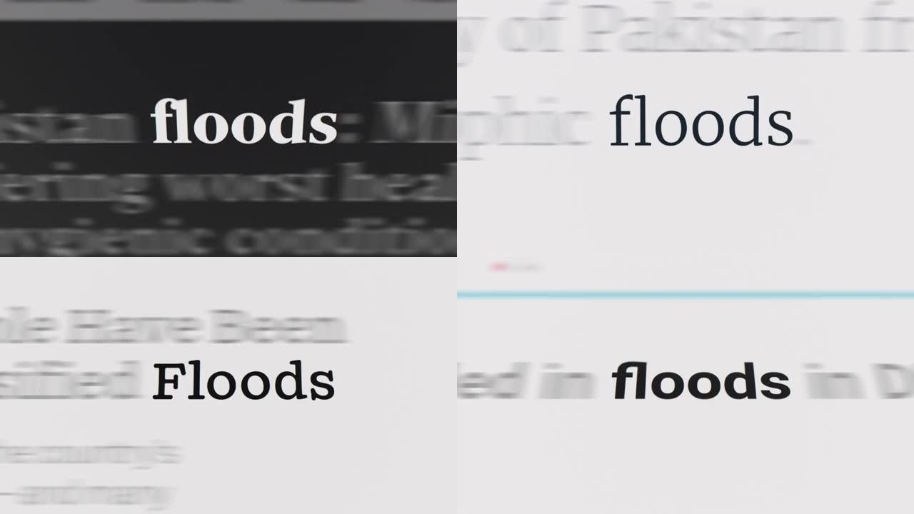 文章和正文中的洪水