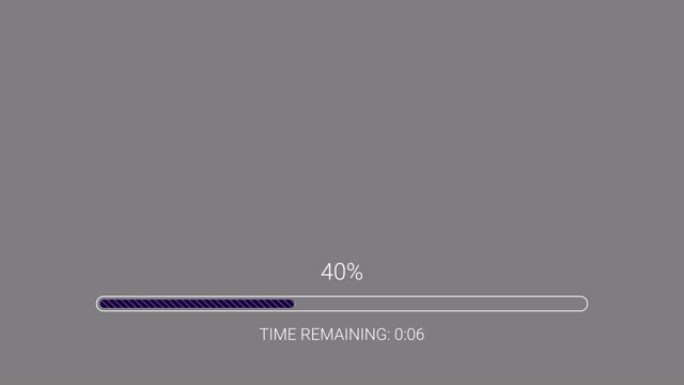 蓝色进度条，加载条或充电条，进度百分比和剩余10秒的时间，在灰色背景上倒计时。