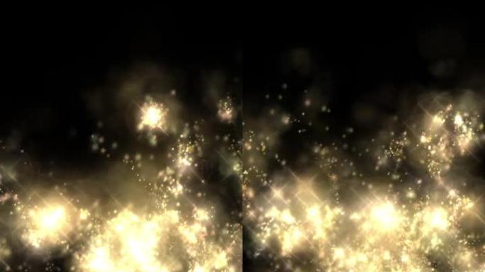 垂直视频动画-粒子抽象闪光宇宙耀斑