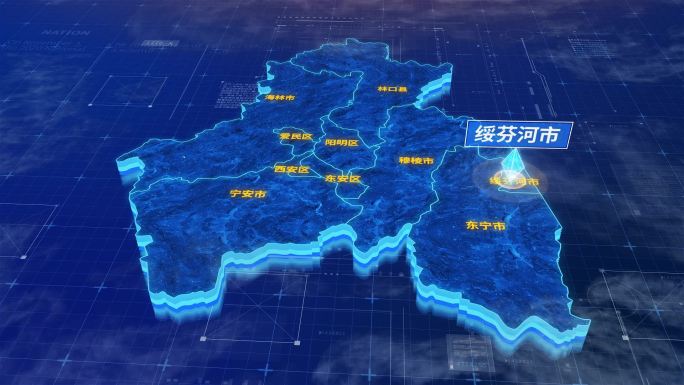 牡丹江市绥芬河市蓝色三维科技区位地图