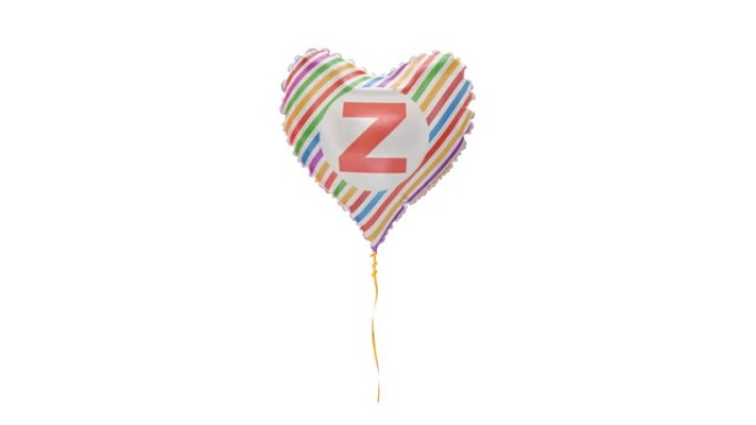 带字母Z的氦气球