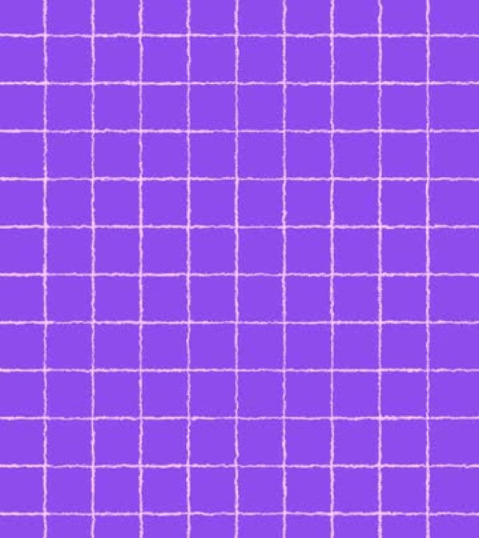 紫色背景，粉色网格。带有动画网格的紫色纸背景