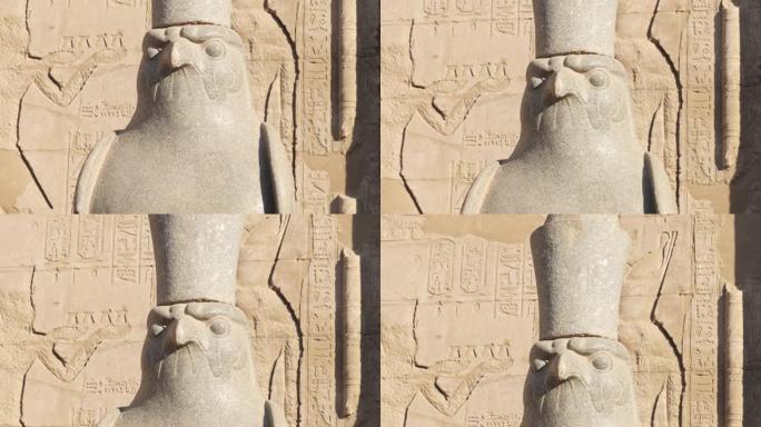 埃及荷鲁斯雕像的潘4K视频