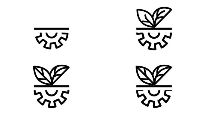 齿轮和叶子