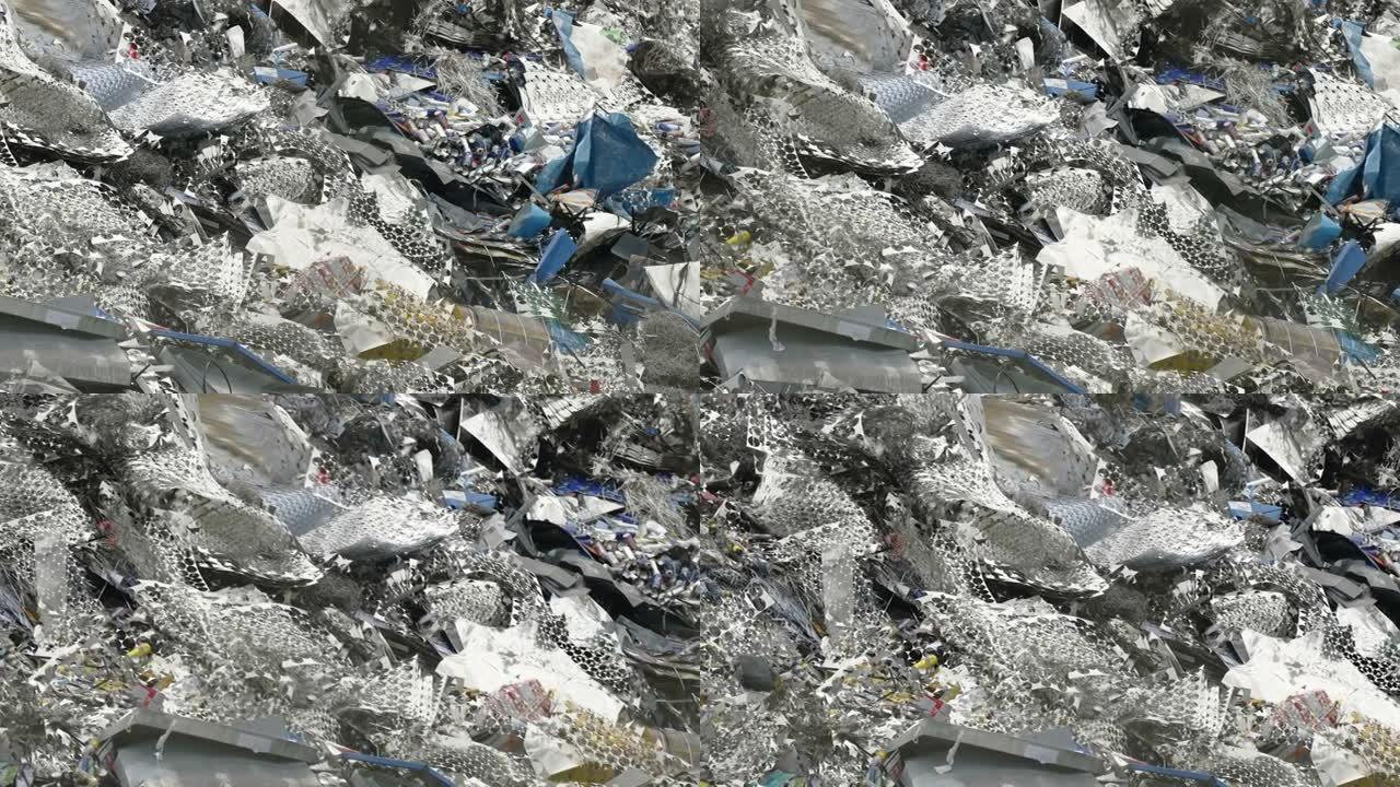 爱沙尼亚垃圾场上的塑料垃圾