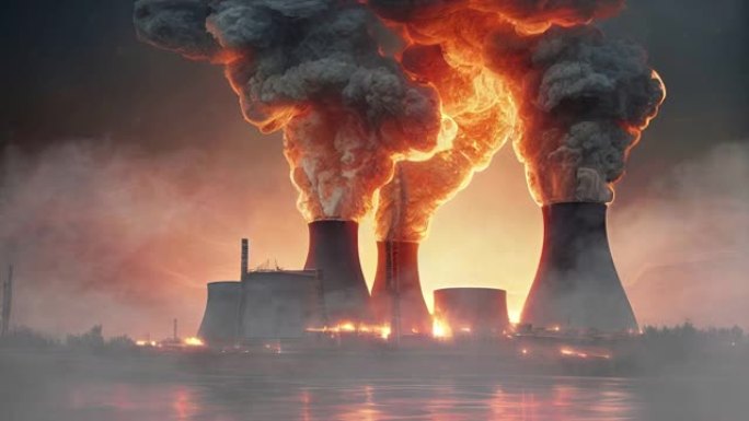 切尔诺贝利起火的放射性核反应堆