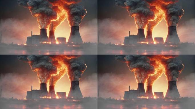 切尔诺贝利起火的放射性核反应堆