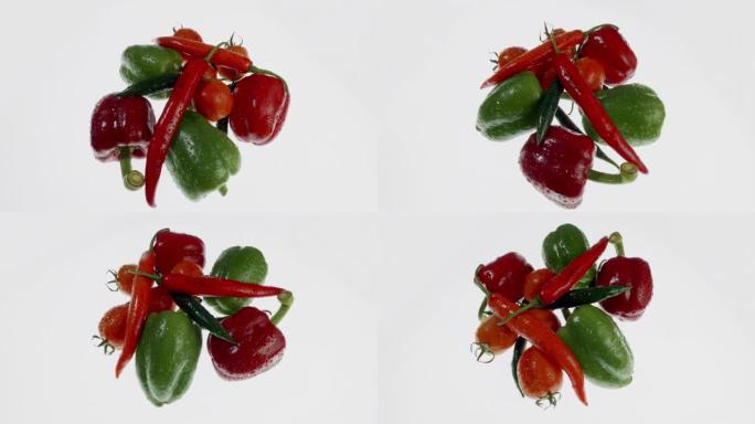 不同辣椒品种的分类，顶视图。