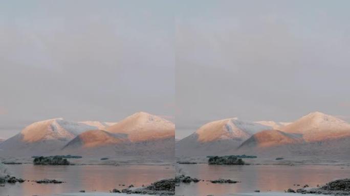 苏格兰高地冬季的景色