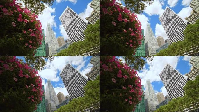 美国银行大厦上空的时间圈