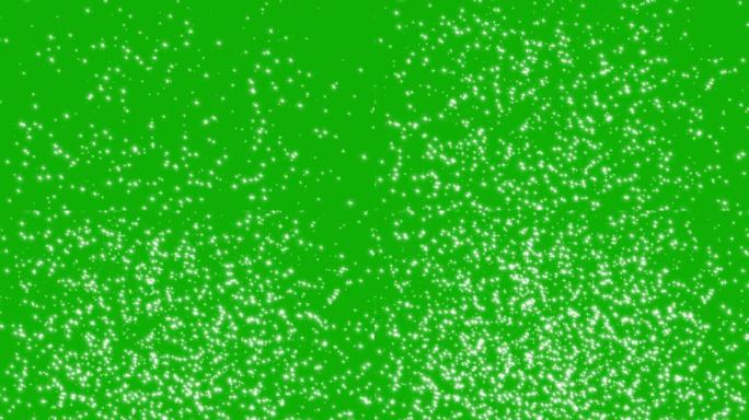 地面上的流星运动图形与绿屏背景