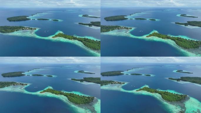 所罗门群岛美丽岛屿的鸟瞰图