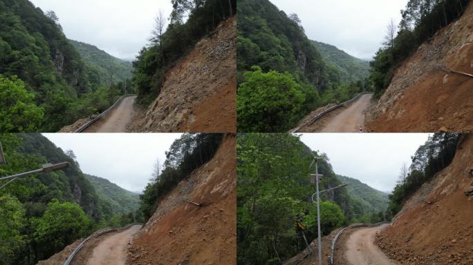 山区道路   贫困山区   山体滑坡