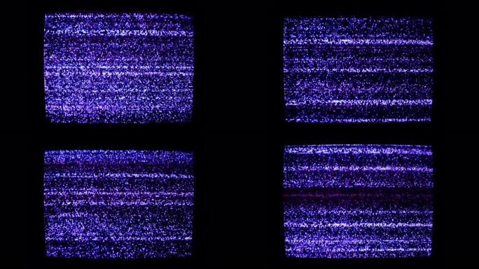 合成波白噪声旧电视屏幕静态条纹颗粒波线纹理垃圾模式模拟视频背景无信号干扰录像机复古毛刺失真电视环路6