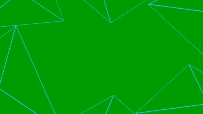 蓝色线性形状的动画框架。带有复制空间的几何背景。循环视频。矢量插图孤立在绿色背景上。