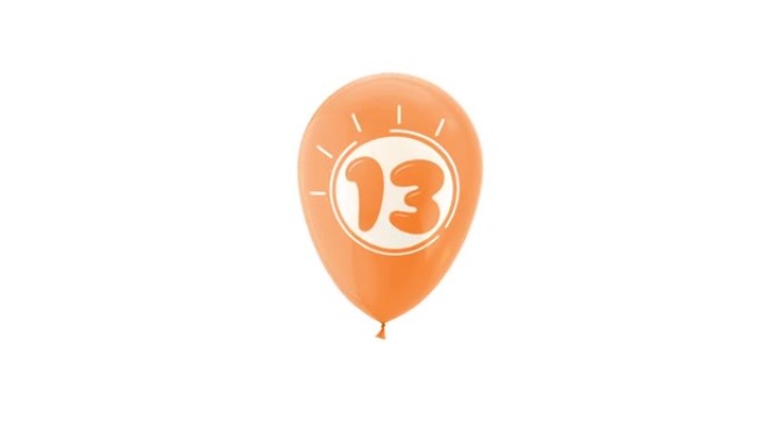 13号氦气球。带有阿尔法哑光通道。