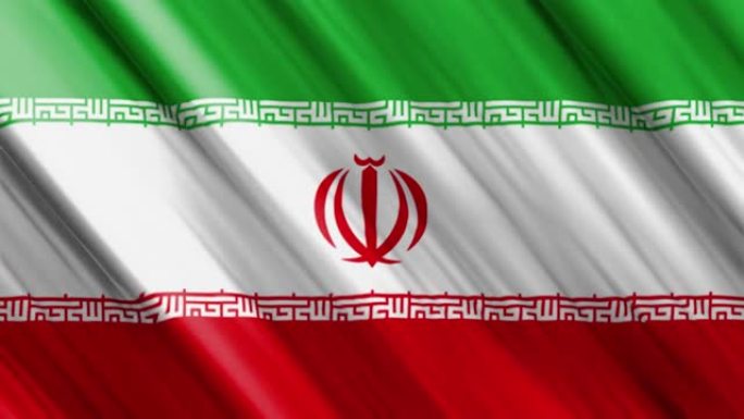 伊朗伊斯兰共和国官方挥舞旗帜，独立日概念，4K