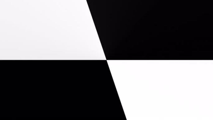 移动几何黑白形状。循环4k镜头