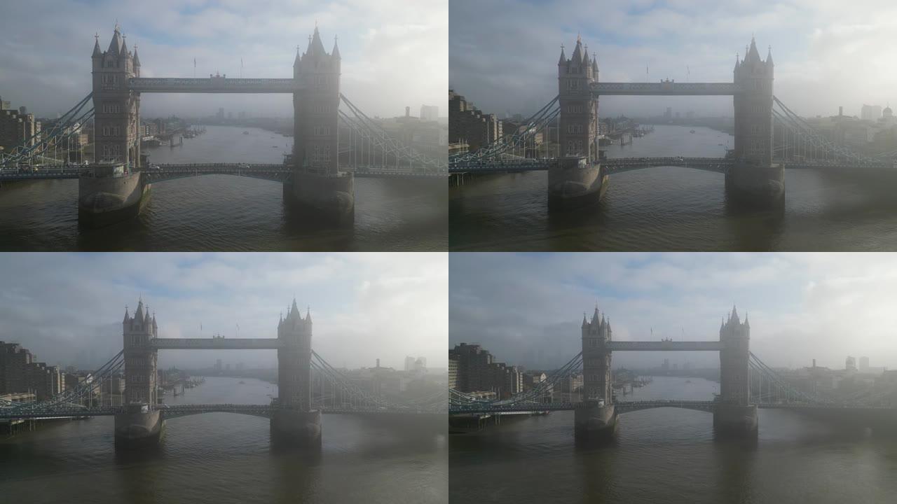 著名的塔桥连接伦敦和泰晤士河上的南华克