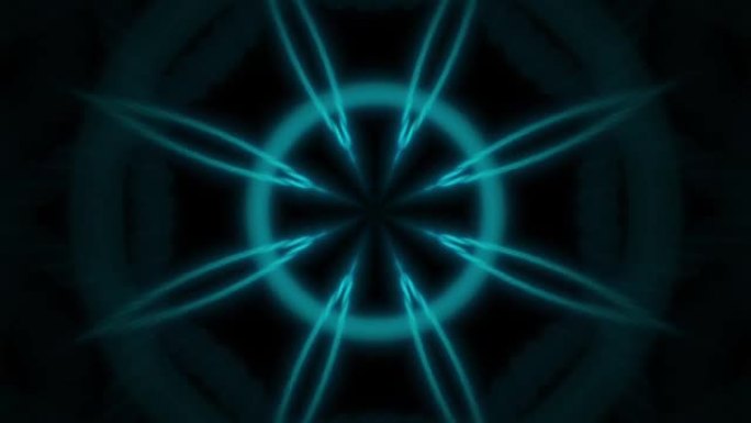 抽象动态几何线现代数字霓虹灯透视隧道，技术概念，未来隧道。