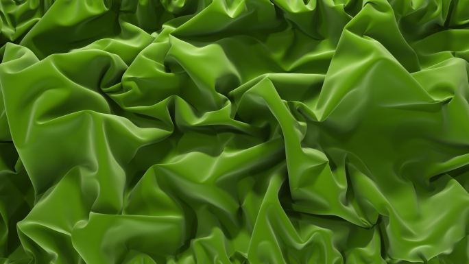 绿色褶皱布料扰动渲染