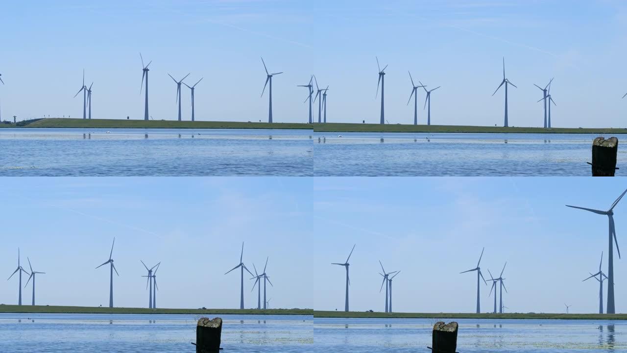 泽兰的风力涡轮机农场
