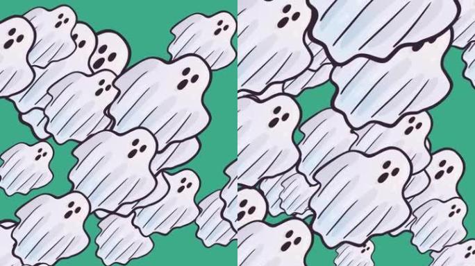 Ghosts and endless background - Halloween Ghost - 
