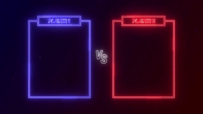 对抗蓝色和红色动画，霓虹灯设计非常适合格斗游戏