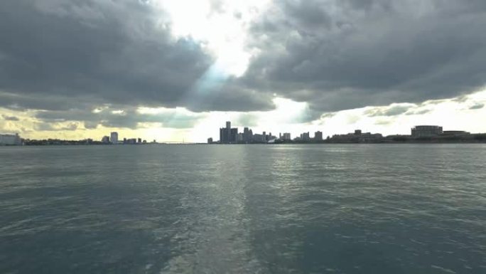 底特律海滨的镜头