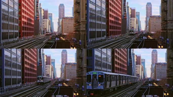 芝加哥的高架铁路运输