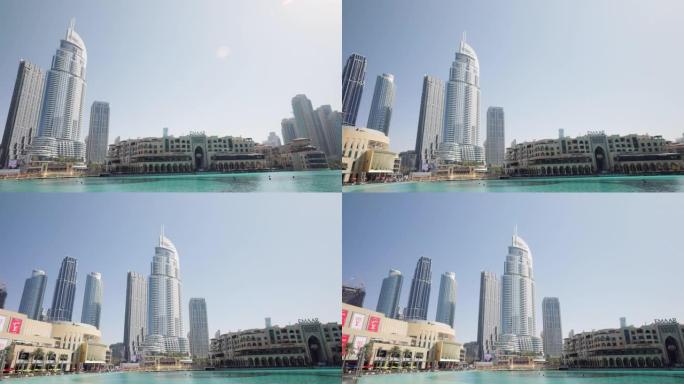 迪拜市中心全景，迪拜，阿联酋