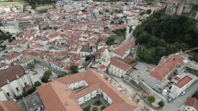 莱里亚葡萄牙城镇城市景观，葡萄牙典型村庄的鸟瞰图