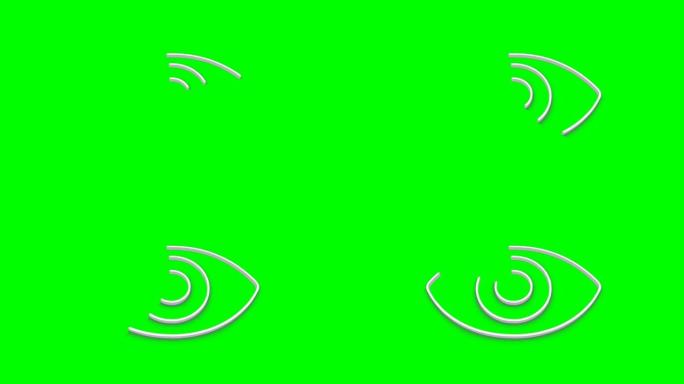 绿色的眼睛图标动画