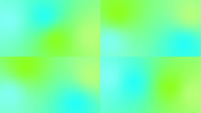 水色和黄绿色梯度运动背景循环。移动蓝绿色彩色模糊动画。柔和的色彩过渡。