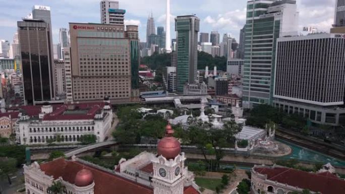 马来西亚首都吉隆坡城市鸟瞰图
