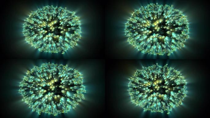 特里皮Vj循环3D迷幻4k恍惚彩色图案击败魔法蘑菇