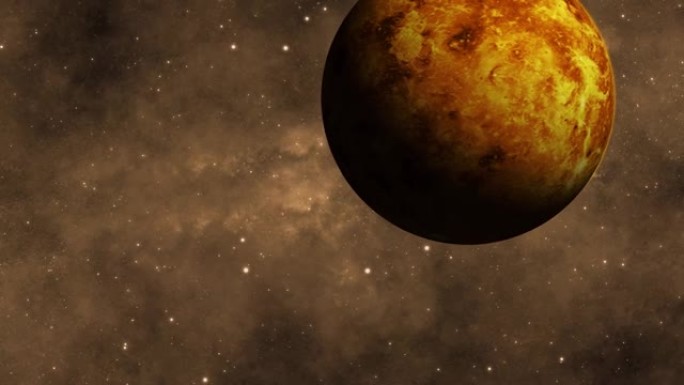 太空星系上的移动旋转3d金星表面行星