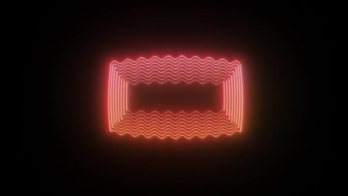 抽象几何霓虹技术赛博朋克梦幻数字波浪虹彩背景。技术，科学概念。