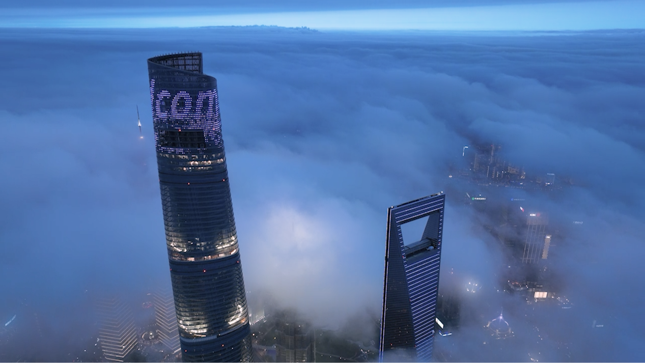 【4K60帧】上海陆家嘴平流雾延时航拍