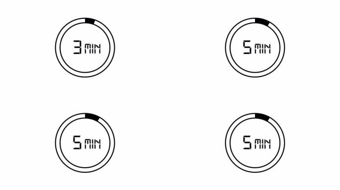 5分钟，计数器图标。