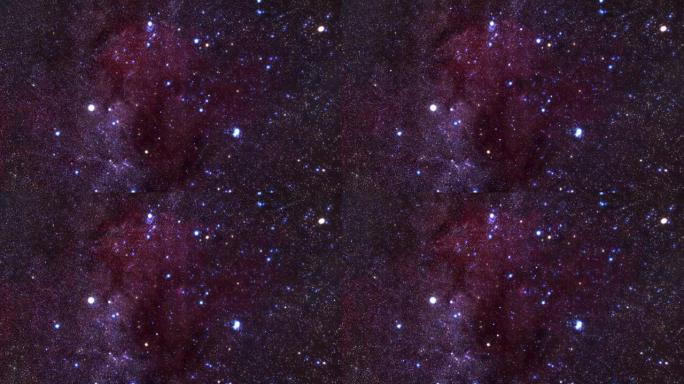 银河系的星星和繁星点点的天空。