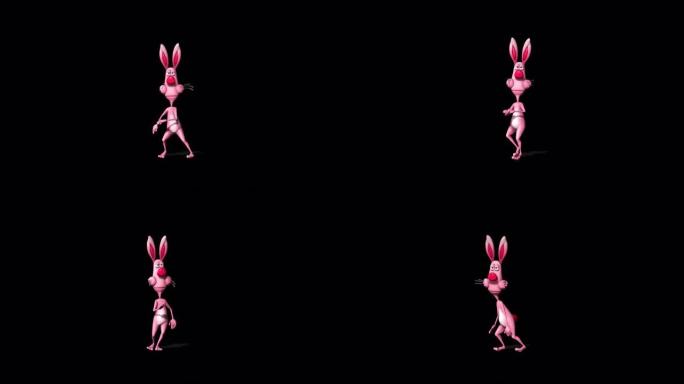 粉红兔子跳舞视频动画