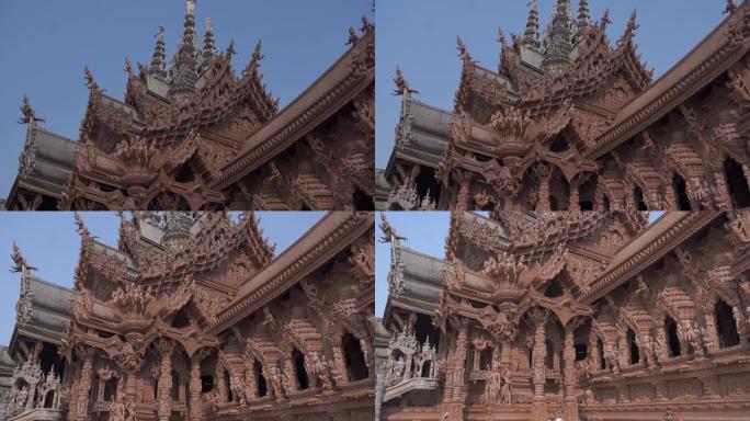 Prasat Satchatham手工浮雕和雕塑，泰国芭堤雅