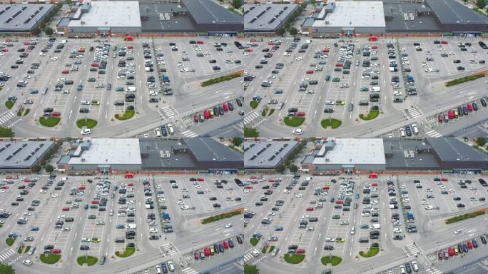 大型购物中心和停车场