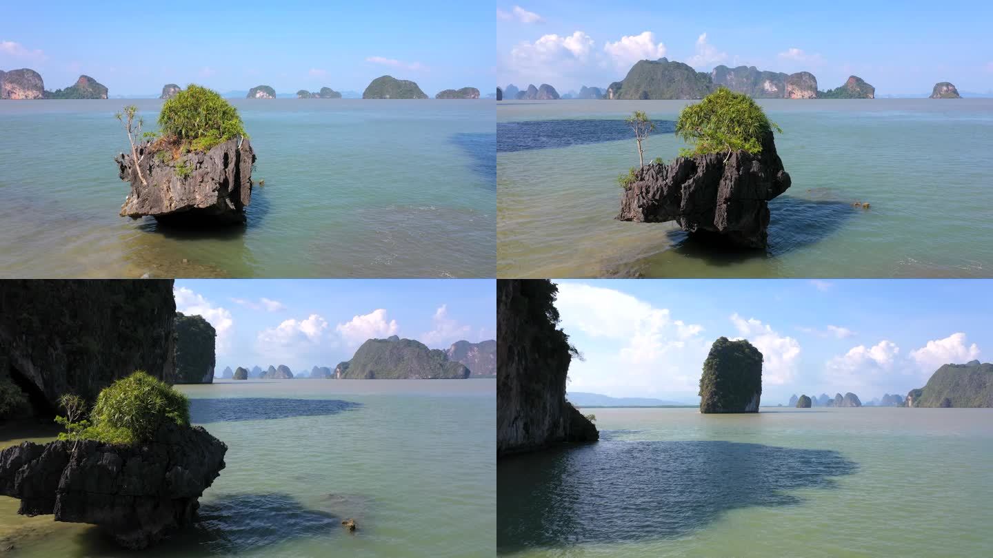泰国攀牙湾岩石航拍