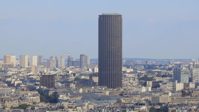 游览从巴黎埃菲尔铁塔二楼看到的蒙帕纳斯塔