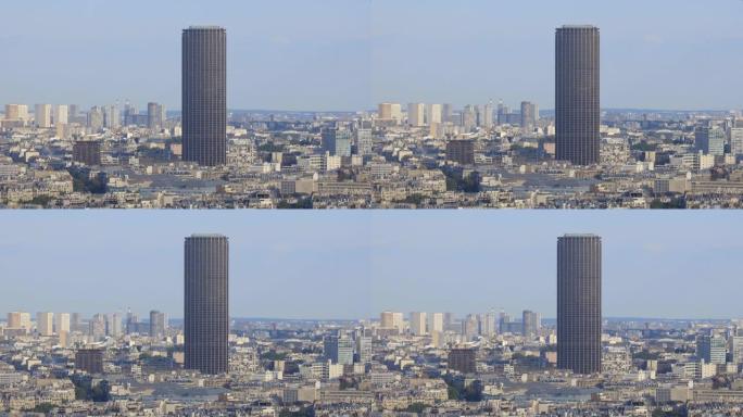 游览从巴黎埃菲尔铁塔二楼看到的蒙帕纳斯塔