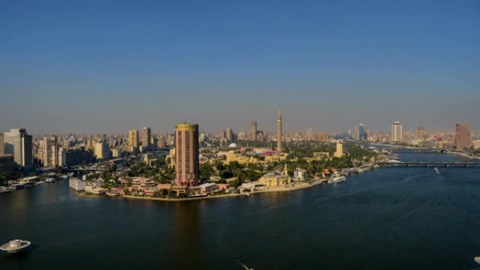 埃及开罗建筑风格开罗城市水岸城市